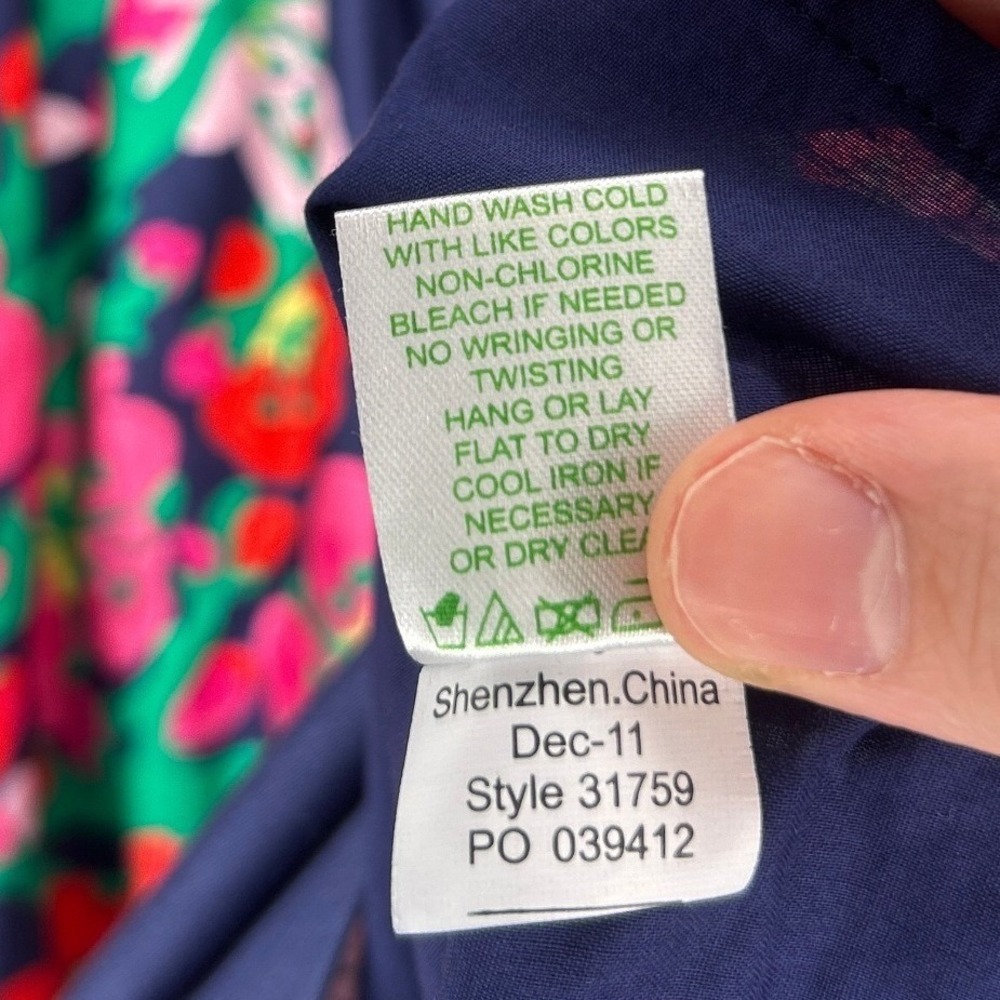 Lilly Pulitzer Lottie Strapless Fit & Flare Dress Mini Navy Cherry Mine Floral 8 - Picture 11 of 15